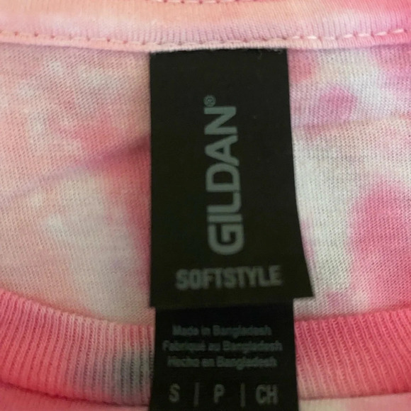 NEW Unisex GILDAN Soft Style Pink Black White Tie-Dye Handmade T-Shirt - Picture 7 of 9